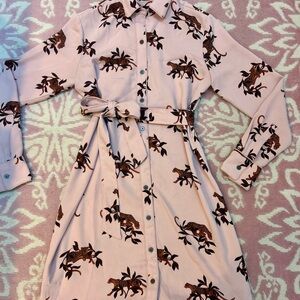 Ann Taylor Blush Animal Print Dress.